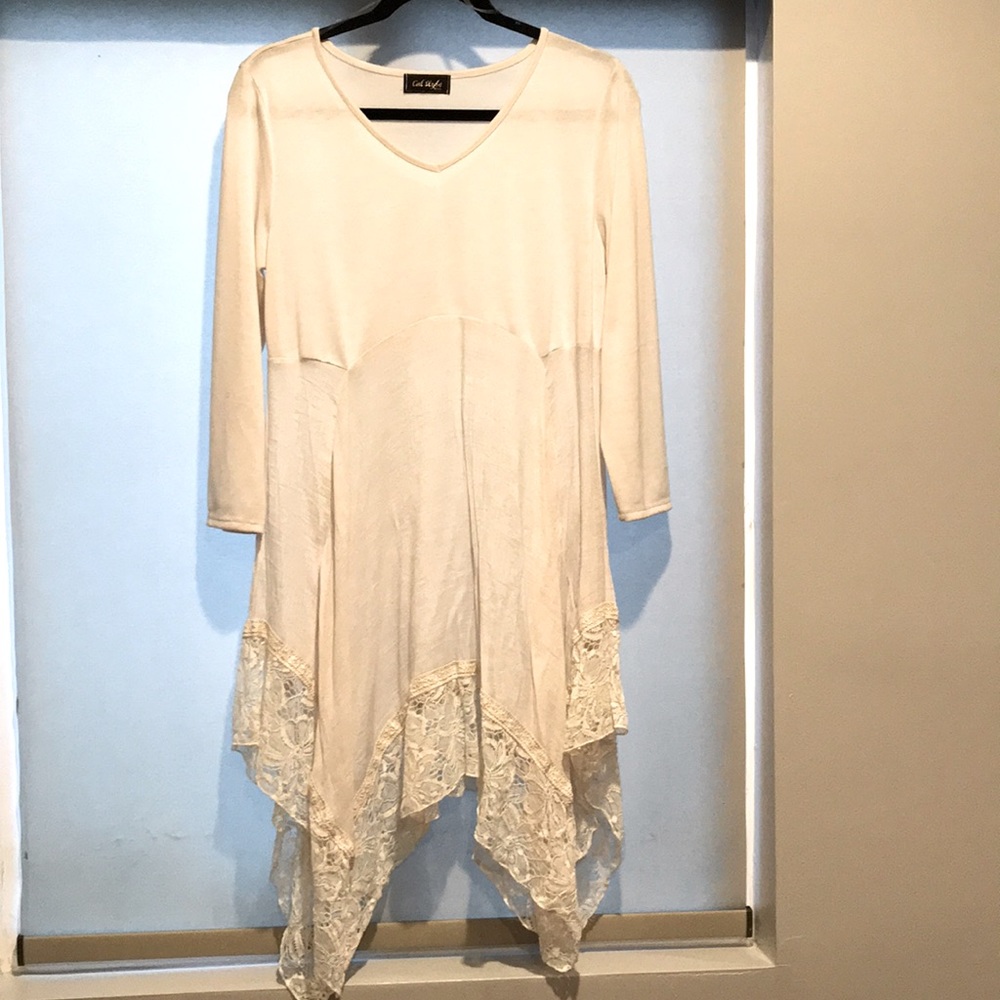 White Midi dress